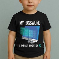 My Password Is The Last 8 Digits Of Pi Funny Programmer Toddler T-Shirt