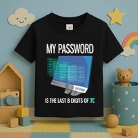 My Password Is The Last 8 Digits Of Pi Funny Programmer Toddler T-Shirt