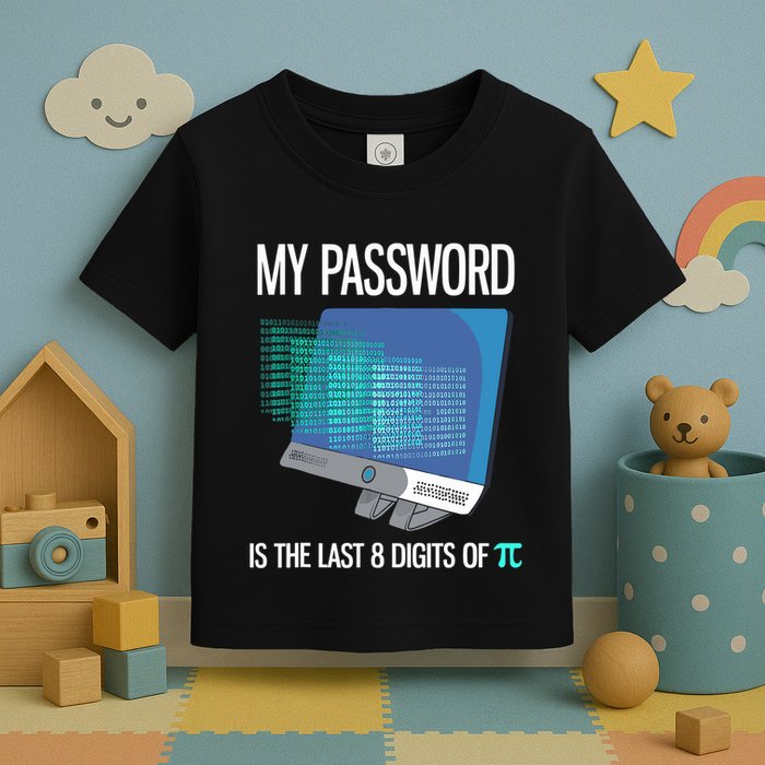 My Password Is The Last 8 Digits Of Pi Funny Programmer Toddler T-Shirt