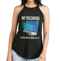 My Password Is The Last 8 Digits Of Pi Funny Programmer Women's Perfect Tri Rocker Tank