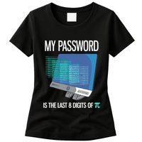 My Password Is The Last 8 Digits Of Pi Funny Programmer Womens T-Shirt