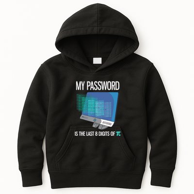 My Password Is The Last 8 Digits Of Pi Funny Programmer Kids Hoodie