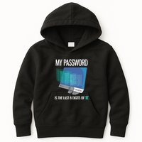 My Password Is The Last 8 Digits Of Pi Funny Programmer Kids Hoodie
