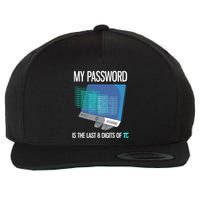 My Password Is The Last 8 Digits Of Pi Funny Programmer Wool Snapback Cap