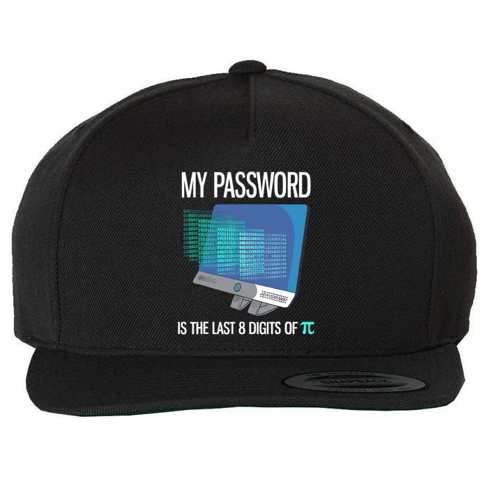 My Password Is The Last 8 Digits Of Pi Funny Programmer Wool Snapback Cap