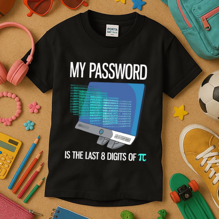 My Password Is The Last 8 Digits Of Pi Funny Programmer Kids T-Shirt