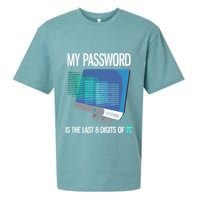 My Password Is The Last 8 Digits Of Pi Funny Programmer Sueded Cloud Jersey T-Shirt