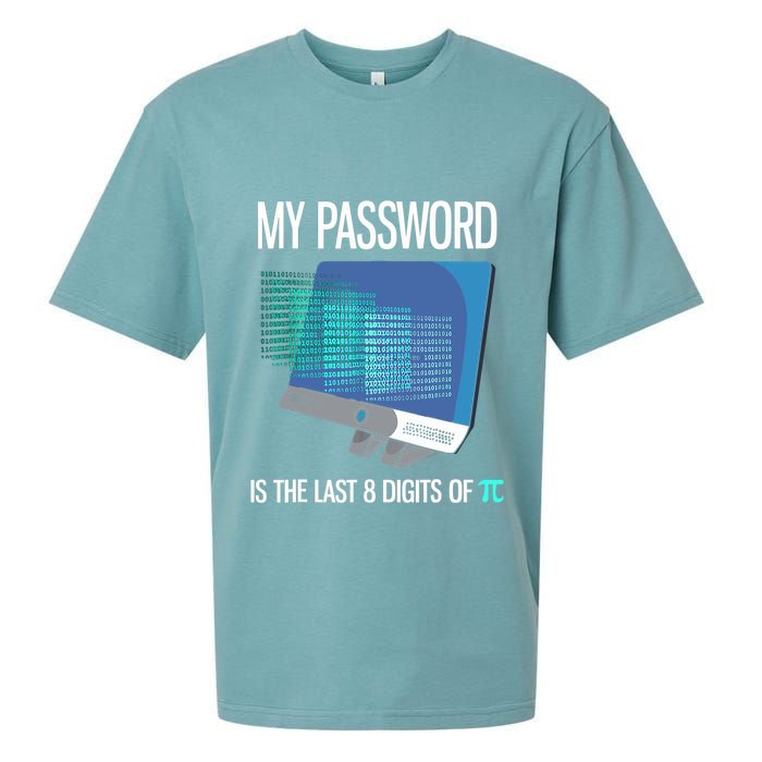 My Password Is The Last 8 Digits Of Pi Funny Programmer Sueded Cloud Jersey T-Shirt