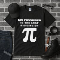 My Password Is The Last 8 Digits Of Pi Math Teacher Tall T-Shirt