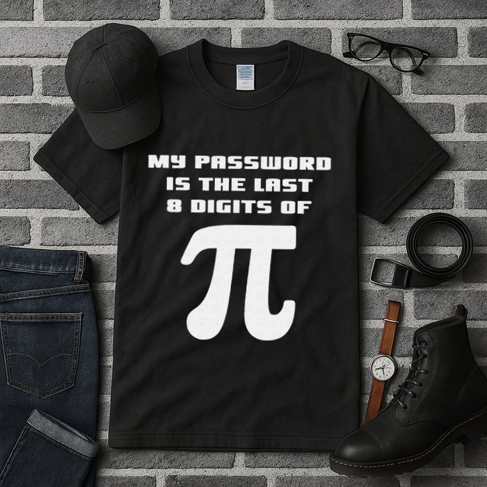 My Password Is The Last 8 Digits Of Pi Math Teacher Tall T-Shirt