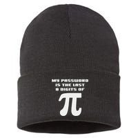 My Password Is The Last 8 Digits Of Pi Math Teacher Sustainable Knit Beanie