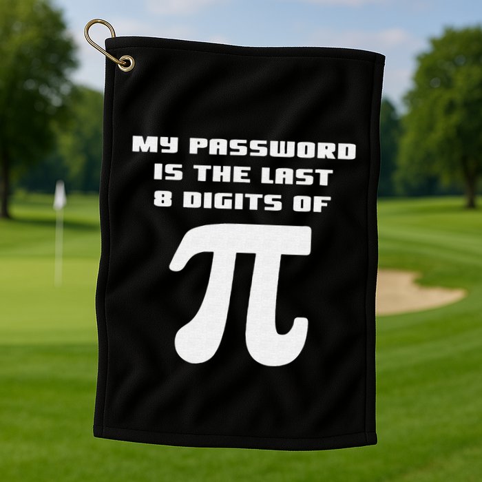 My Password Is The Last 8 Digits Of Pi Math Teacher Golf Towel