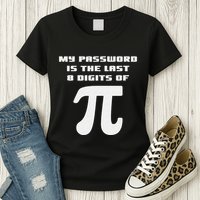 My Password Is The Last 8 Digits Of Pi Math Teacher Womens T-Shirt