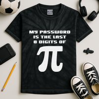 My Password Is The Last 8 Digits Of Pi Math Teacher Kids Tie-Dye T-Shirt