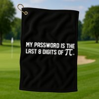 My Password Is The Last 8 Digits Of Pi Pi Day Math Golf Towel