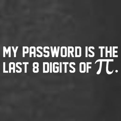 My Password Is The Last 8 Digits Of Pi Pi Day Math T-Shirt