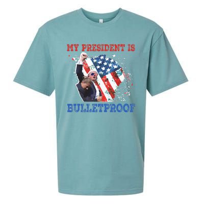 My President Is Bulletproof Sueded Cloud Jersey T-Shirt