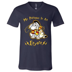 My Patronus Is An Eeyore Animals Yellow Cute Dog V-Neck T-Shirt