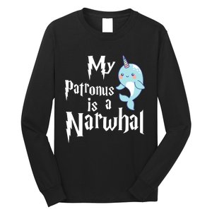 My Patronus Is A Narwhal Wo Narwhal Lovers Girl Gift Long Sleeve Shirt