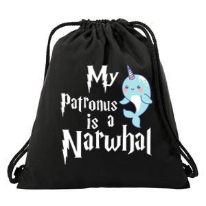 My Patronus Is A Narwhal Wo Narwhal Lovers Girl Gift Drawstring Bag