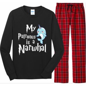 My Patronus Is A Narwhal Wo Narwhal Lovers Girl Gift Long Sleeve Pajama Set