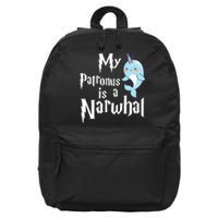 My Patronus Is A Narwhal Wo Narwhal Lovers Girl Gift 16 in Basic Backpack