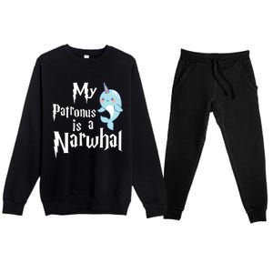 My Patronus Is A Narwhal Wo Narwhal Lovers Girl Gift Premium Crewneck Sweatsuit Set