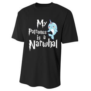 My Patronus Is A Narwhal Wo Narwhal Lovers Girl Gift Performance Sprint T-Shirt