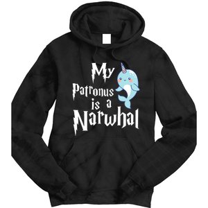 My Patronus Is A Narwhal Wo Narwhal Lovers Girl Gift Tie Dye Hoodie