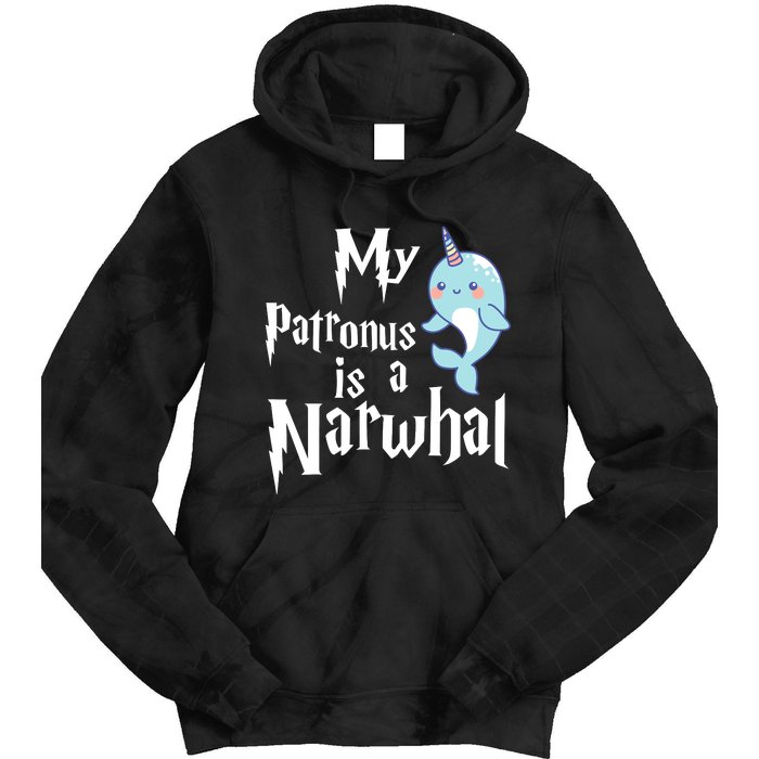 My Patronus Is A Narwhal Wo Narwhal Lovers Girl Gift Tie Dye Hoodie