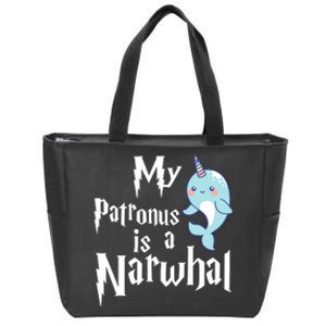 My Patronus Is A Narwhal Wo Narwhal Lovers Girl Gift Zip Tote Bag