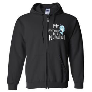 My Patronus Is A Narwhal Wo Narwhal Lovers Girl Gift Full Zip Hoodie