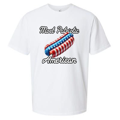 Most Patriotic In America Celebrating July 4th Sueded Cloud Jersey T-Shirt