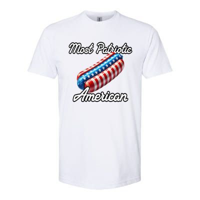 Most Patriotic In America Celebrating July 4th Softstyle® CVC T-Shirt