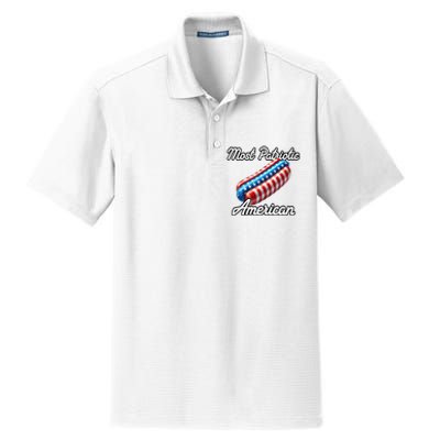 Most Patriotic In America Celebrating July 4th Dry Zone Grid Polo