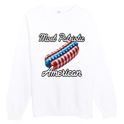 Most Patriotic In America Celebrating July 4th Premium Crewneck Sweatshirt