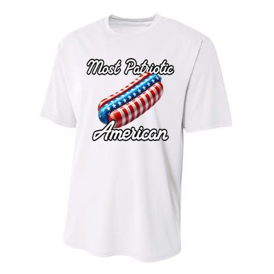 Most Patriotic In America Celebrating July 4th Performance Sprint T-Shirt