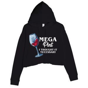 Mega Pint I Thought It Necessary Crop Fleece Hoodie