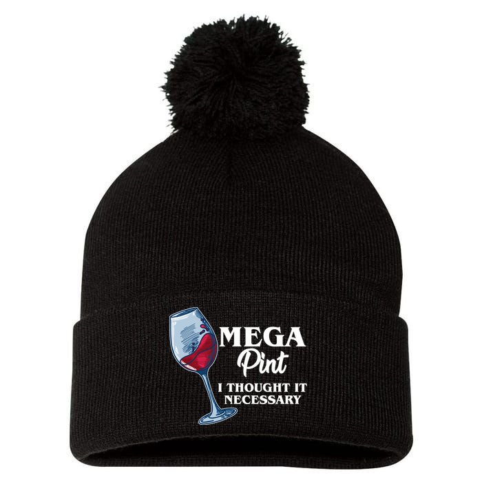 Mega Pint I Thought It Necessary Pom Pom 12in Knit Beanie