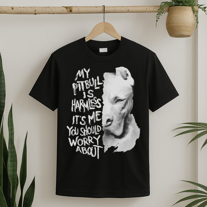 My Pitbull Is Harmless Quote Dog Items Owner T-Shirt