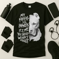 My Pitbull Is Harmless Quote Dog Items Owner T-Shirt