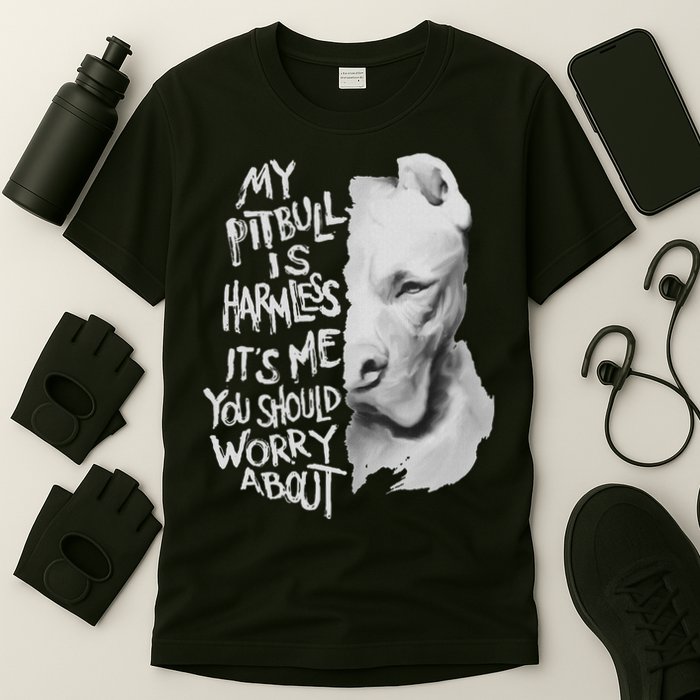 My Pitbull Is Harmless Quote Dog Items Owner T-Shirt
