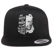 My Pitbull Is Harmless Quote Dog Items Owner Flat Bill Trucker Hat