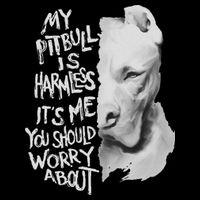 My Pitbull Is Harmless Quote Dog Items Owner Flat Bill Trucker Hat