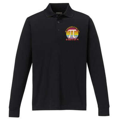 My Password is Last 8 Digits of Pi Day Performance Long Sleeve Polo