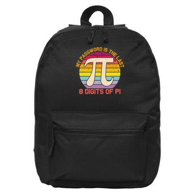 My Password is Last 8 Digits of Pi Day 16 in Basic Backpack