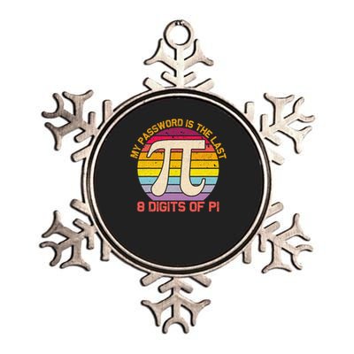 My Password is Last 8 Digits of Pi Day Metallic Star Ornament