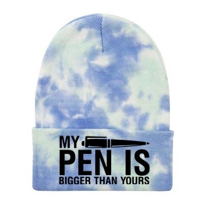 My Pen Is Bigger Than Yours Tie Dye 12in Knit Beanie