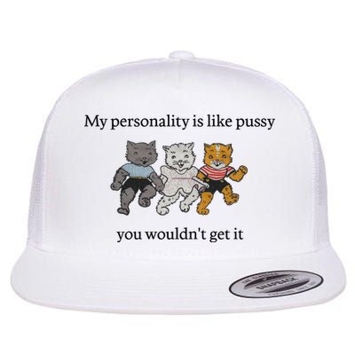 My Personality Is Like Pussy You Wouldn't Get It Baby Cute Cats Flatbill Hat