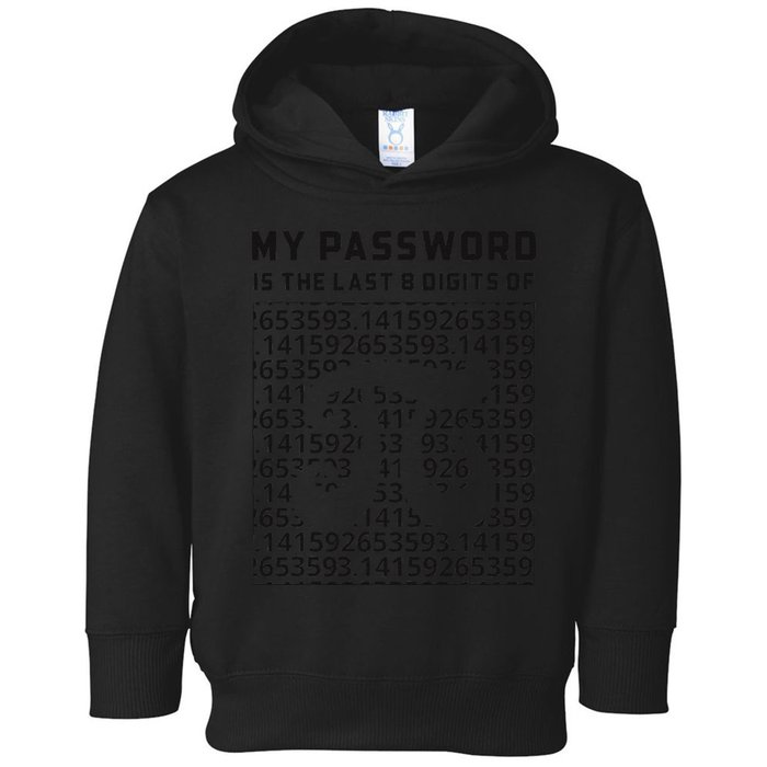 My Password Is The Last 8 Digits Of Pi Funny Pi Day .Png Toddler Hoodie